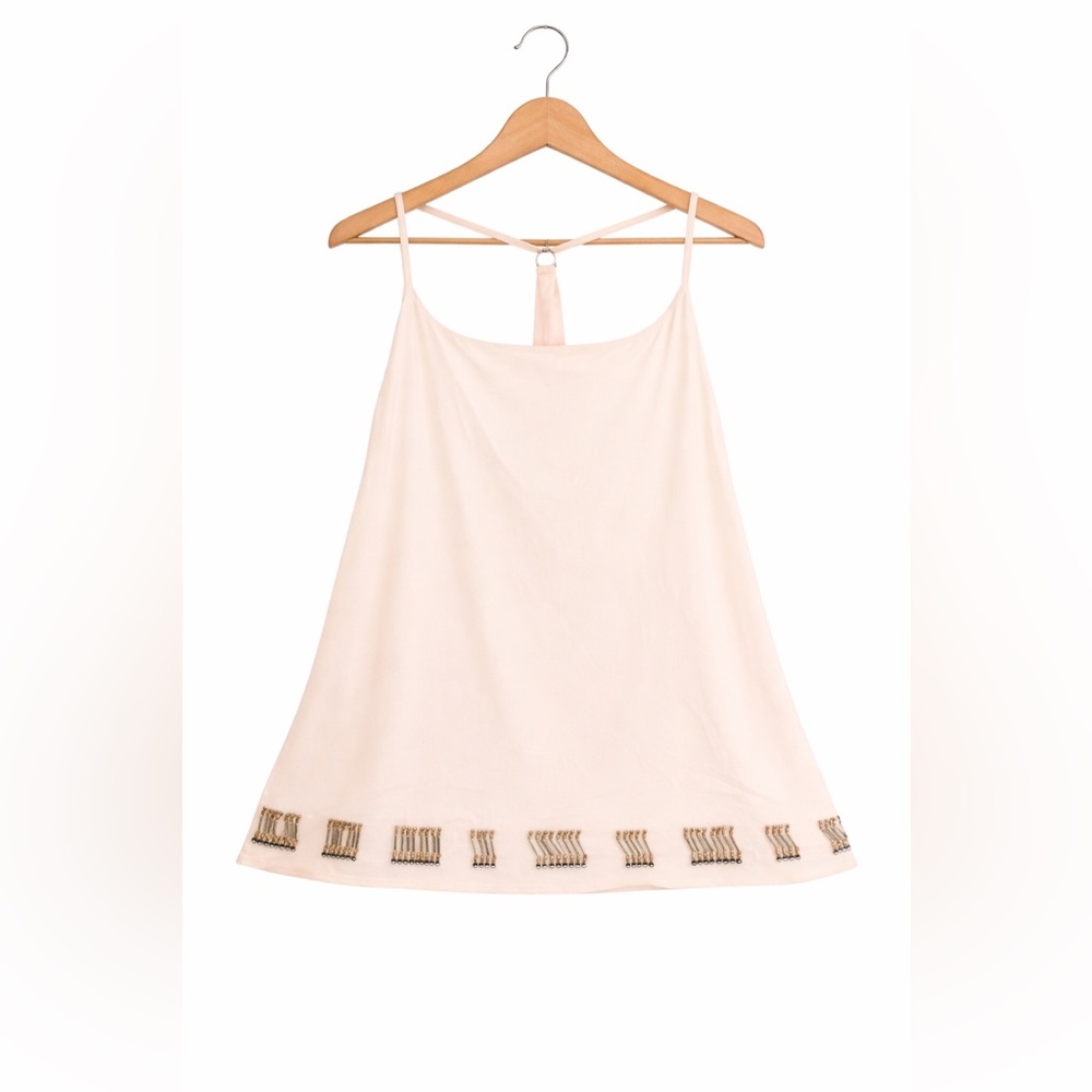 Victoria’s Secret Cream Sleeveless Tank Top • Racerback • Soft Cotton • M